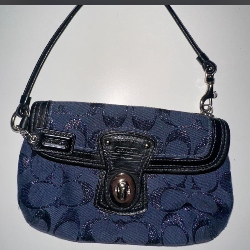 Coach Navy and Black Shoulder Bag